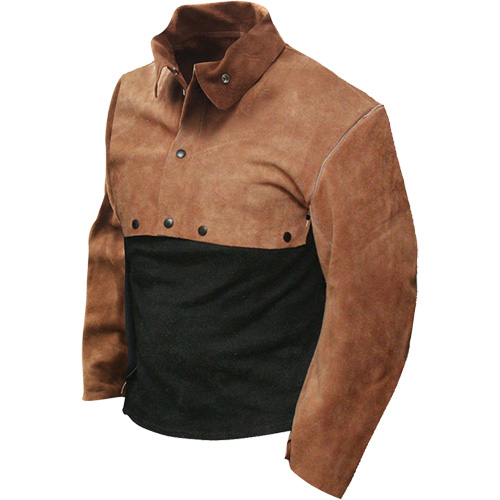 Plastron &agrave; manches en cuir de qualit&eacute; standard, 2T-Grand, Brun Rideout Tool & Machine Inc.