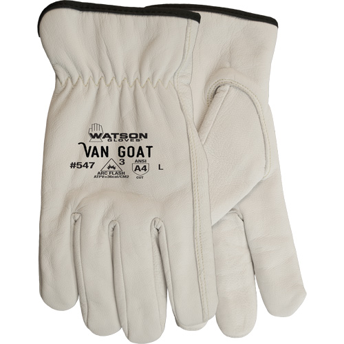 Van Goat Cut Resistant Work Gloves, Large, 36 cal/cm², Level 3, NFPA 70E Rideout Tool & Machine Inc.