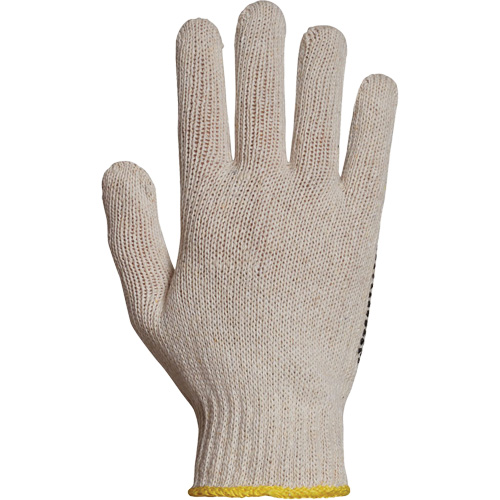 Gant en tricot avec pois de PVC Sure Grip, Poly/coton, Un c&ocirc;t&eacute;, Calibre 7, T-petit Rideout Tool & Machine Inc.