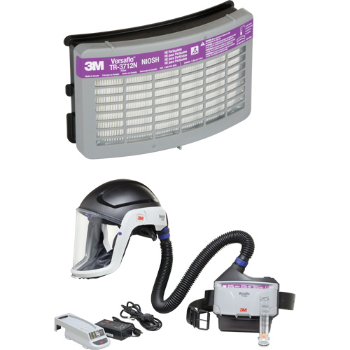 Versaflo Heavy Industry PAPR Kit, Hard Hat & Faceshield, Lithium-Ion Battery Rideout Tool & Machine Inc.