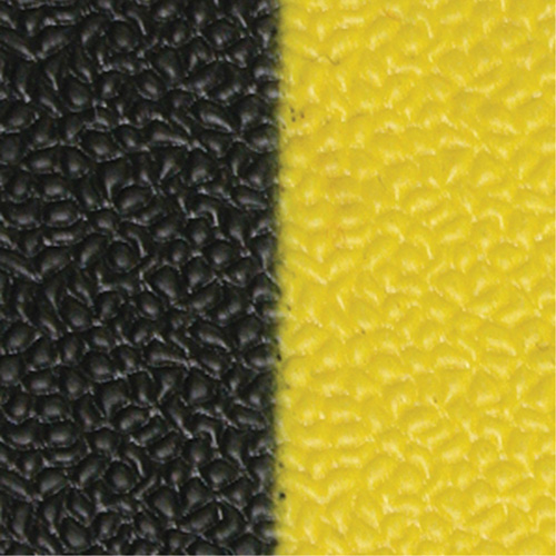 Tapis antifatigue Airsoft, Rugueux, 3' x 5' x 3/8", Noir/Jaune, &eacute;ponge en PVC Rideout Tool & Machine Inc.