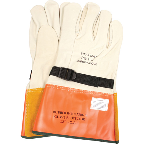 Gants de protection en cuir avec sangle, Taille 8, 12" lo Rideout Tool & Machine Inc.