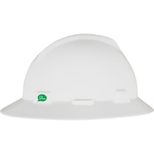 V-Gard&reg; GREEN Slotted Full Brim Hard Hat, Meets CSA Type 1, Ratchet Suspension Rideout Tool & Machine Inc.