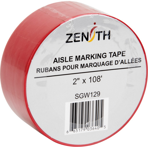 Ruban pour marquage d'all&eacute;es, 2" x 108', PVC, Rouge Rideout Tool & Machine Inc.
