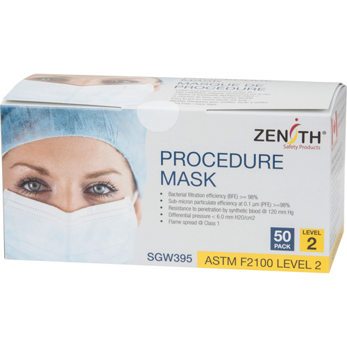 Disposable Procedure Face Masks, ASTM F2100 Level 2, Class 1 Rideout Tool & Machine Inc.
