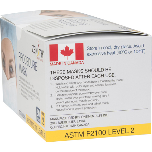 Disposable Procedure Face Masks, ASTM F2100 Level 2, Class 1 Rideout Tool & Machine Inc.