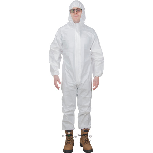 Premium Hooded Coveralls, Small, White, Microporous Rideout Tool & Machine Inc.