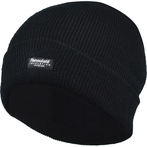 Tuque doubl&eacute;e &agrave; rebord, Doublure en Thinsulate, Taille unique, Noir Rideout Tool & Machine Inc.
