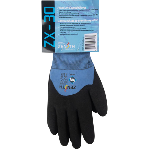 ZX-30° Premium Coated Gloves, Large, Foam PVC Coating, 15 Gauge, Nylon Shell Rideout Tool & Machine Inc.