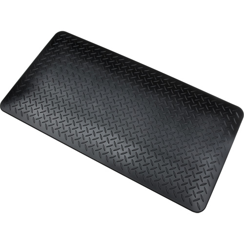 Anti-Fatigue Matting, Diamond, 1-2/3' x 3-1/4' x 3/4", Black, Polyurethane Rideout Tool & Machine Inc.