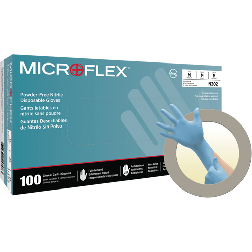 N20 Disposable Gloves, Small, Nitrile, 4.7-mil, Powder-Free, Blue Rideout Tool & Machine Inc.