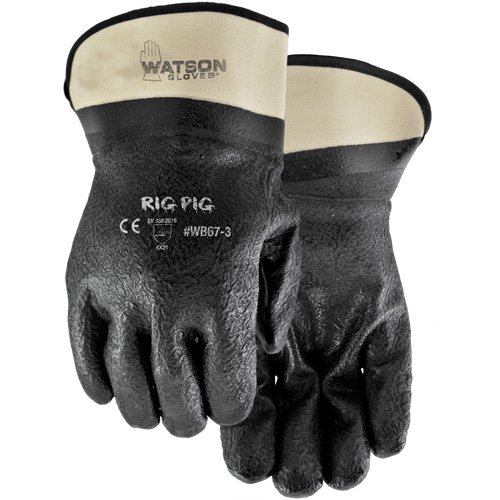 Rig Pig Gloves, One Size, Nitrile/PVC Coating, Jersey Shell Rideout Tool & Machine Inc.