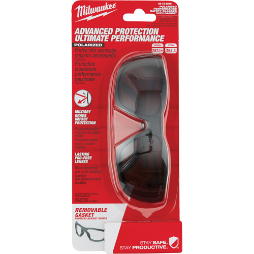 Performance Safety Glasses with Gasket, Black Lens, Polarized, Meets/Exceeds CSA Z94.3 Rideout Tool & Machine Inc.
