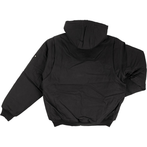 Blouson d'aviateur en toile lourde avec capuchon, Hommes, Petit, Noir Rideout Tool & Machine Inc.