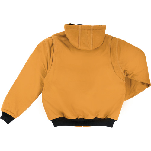 Blouson d'aviateur en toile lourde avec capuchon, Hommes, Petit, Brun Rideout Tool & Machine Inc.