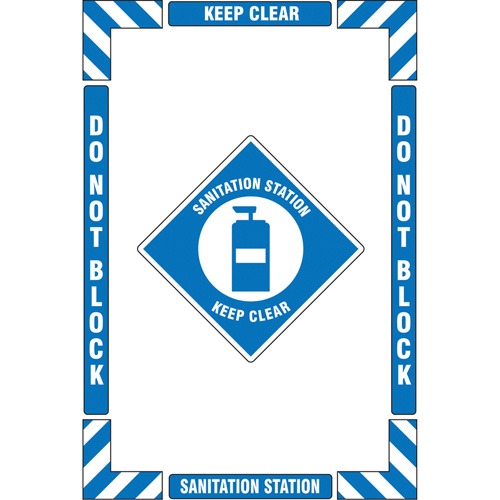 "Sanitation Station" Floor Marking Kit, Adhesive, English with Pictogram Rideout Tool & Machine Inc.