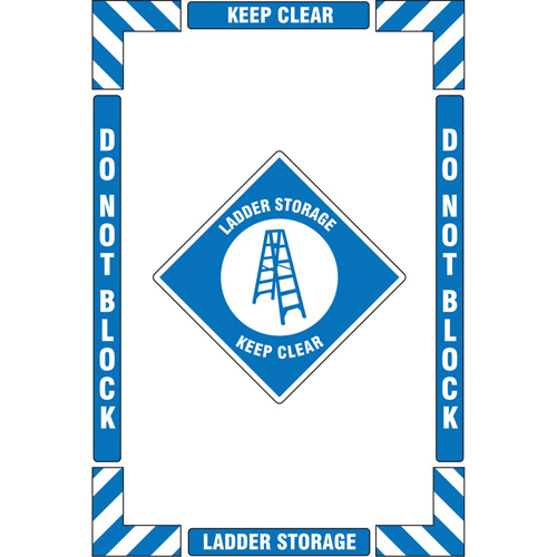 "Ladder Storage" Floor Marking Kit, Adhesive, English with Pictogram Rideout Tool & Machine Inc.