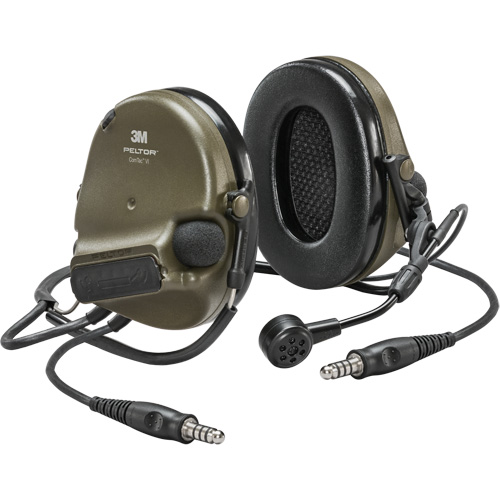 Casque VI NIB avec deux fils de sortie Peltor ComTac, Style Cordon cervical, 22 dB Rideout Tool & Machine Inc.