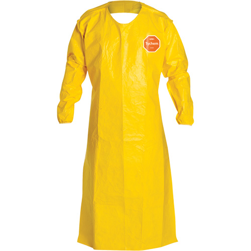 Tychem&reg; 2000 Extra-Long Long-Sleeved Apron, Polyethylene, 52" L x 28.5" W, Yellow Rideout Tool & Machine Inc.