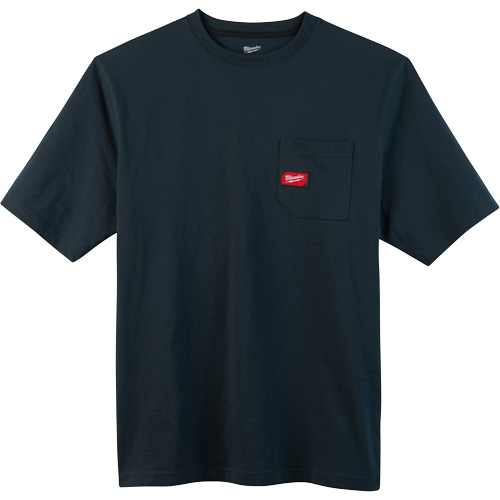Heavy-Duty Pocket T-Shirt, Men's, Small, Blue Rideout Tool & Machine Inc.