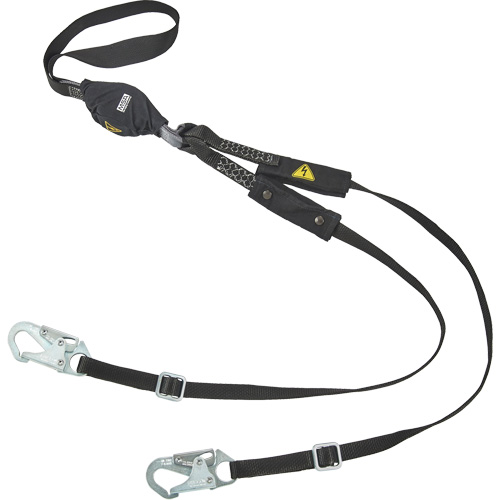 V-Series Utility Energy Absorbing Lanyard, 6', Snap Hook Center, Snap Hook Leg Ends, Nylon Rideout Tool & Machine Inc.