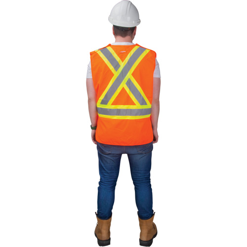 CSA-Compliant High-Visibility Surveyor Vest, High Visibility Orange, X-Large, Polyester Rideout Tool & Machine Inc.