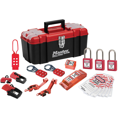 Trousse de cadenassage avec serrures en thermoplastique Zenex, Ensemble &eacute;lectrique, 20 composants compris Rideout Tool & Machine Inc.