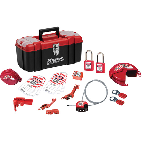 Trousse de cadenassage avec serrures en thermoplastique Zenex, Ensemble &eacute;lectrique/Vanne, 19 composants compris Rideout Tool & Machine Inc.