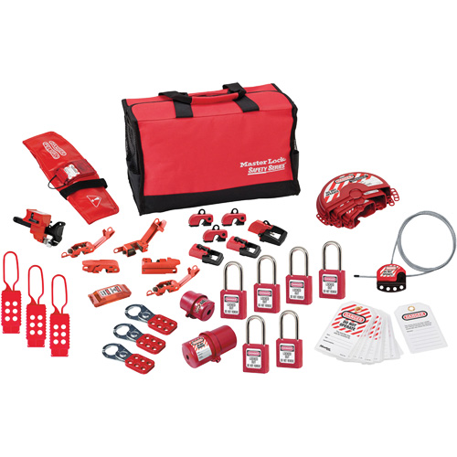 Premier Lockout Kit with Zenex Thermoplastic Locks, Electrical/Valve Kit, 34 Components Rideout Tool & Machine Inc.