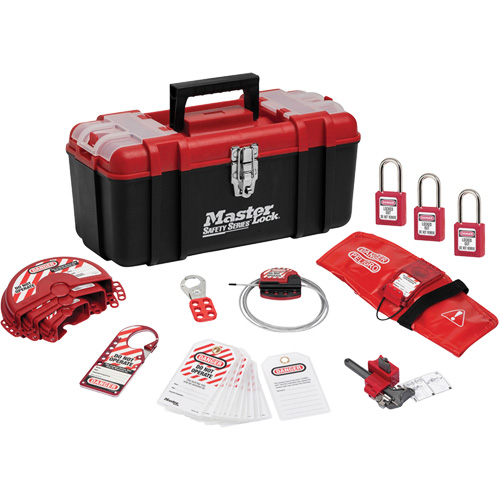 Trousse de cadenassage standard avec cadenas en thermoplastique Zenex, Ensemble Vanne, 13 composants compris Rideout Tool & Machine Inc.