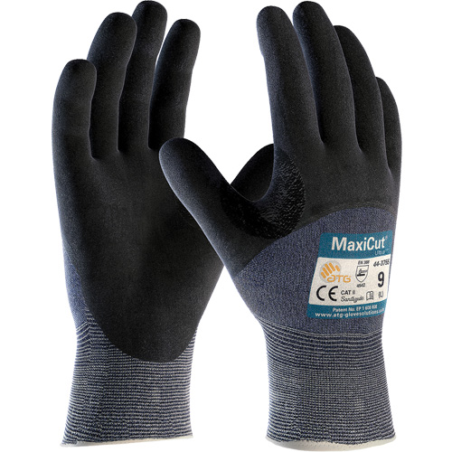ATG MaxiCut&reg; Ultra Seamless Knit Cut Resistant Gloves, Size Large, 15 Gauge, Nitrile Coated, Engineered Yarn Shell, ASTM ANSI Level A3/EN 388 Level 5/EN 388 Level C Rideout Tool & Machine Inc.