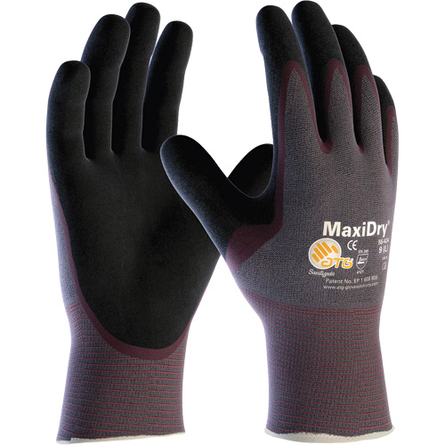 ATG MaxiDry&reg; Ultra Lightweight Seamless Gloves, Large, Nitrile Coating, 15 Gauge, Nylon/Elastane Shell Rideout Tool & Machine Inc.