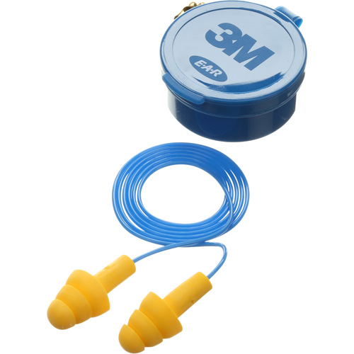E-A-R Ultrafit Premolded Earplugs, Corded, Pair - Plastic Case, 25 dB NRR, One-Size Rideout Tool & Machine Inc.