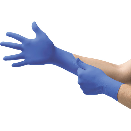 Gants Microflex N85, Grand, Nitrile, 3,5 mils, Sans poudre, Bleu, Classe 2 Rideout Tool & Machine Inc.