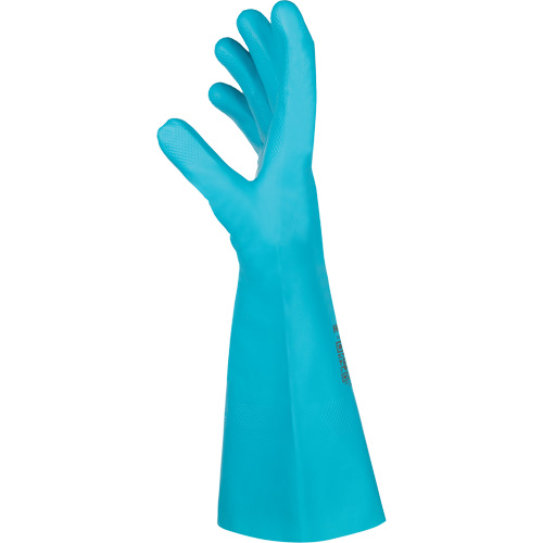 Flextril Chemical Gloves, Size 7, 12.5" L, Nitrile, Nylon Inner Lining Rideout Tool & Machine Inc.