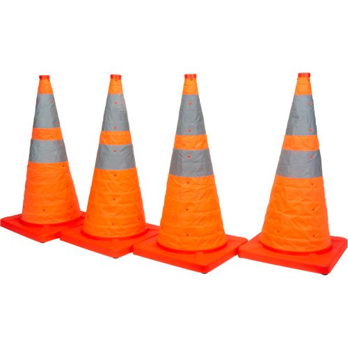 C&ocirc;ne de signalisation repliable, 28" h, Orange Rideout Tool & Machine Inc.