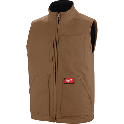 Heavy-Duty Sherpa-Lined Vest, Men's, Small, Brown Rideout Tool & Machine Inc.