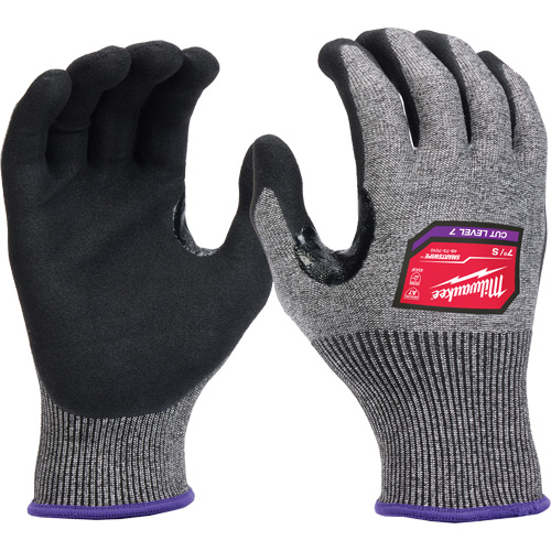 Gants enduits par trempage &agrave; dext&eacute;rit&eacute; &eacute;lev&eacute;e, Taille Petit, Calibre 18, Rev&ecirc;tement Nitrile, Enveloppe en Nylon/Poly&eacute;thyl&egrave;ne/Tungst&egrave;ne, ASTM ANSI niveau A7/EN 388 niveau 4 Rideout Tool & Machine Inc.