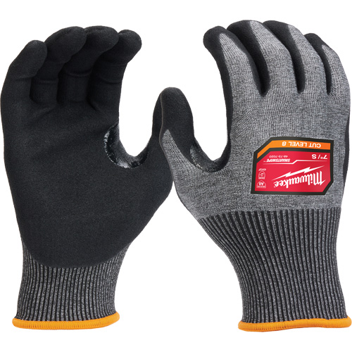 Gants enduits par trempage &agrave; dext&eacute;rit&eacute; &eacute;lev&eacute;e, Taille Petit, Calibre 18, Rev&ecirc;tement Nitrile, Enveloppe en Nylon/Poly&eacute;thyl&egrave;ne/Tungst&egrave;ne, ASTM ANSI niveau A8/EN 388 niveau F Rideout Tool & Machine Inc.