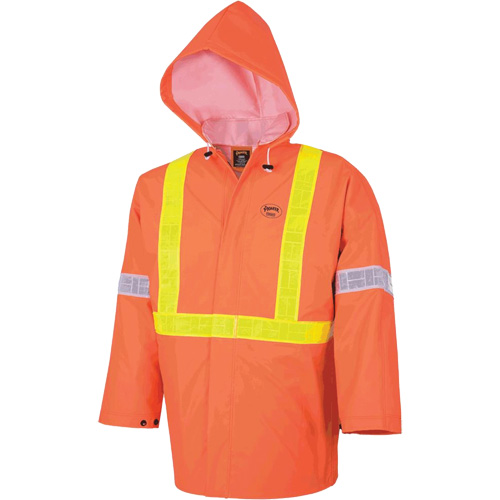 R85 Ensemble imperm&eacute;able de s&eacute;curit&eacute; 3 pi&egrave;ces ignifuge Element FR, PVC, Petit, Orange haute visibilit&eacute; Rideout Tool & Machine Inc.
