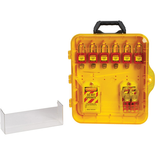 Lockout Station with Keyed Alike Nylon Safety Lockout Padlocks, Plastic Padlocks, 6 Padlock Capacity, Padlocks Included Rideout Tool & Machine Inc.