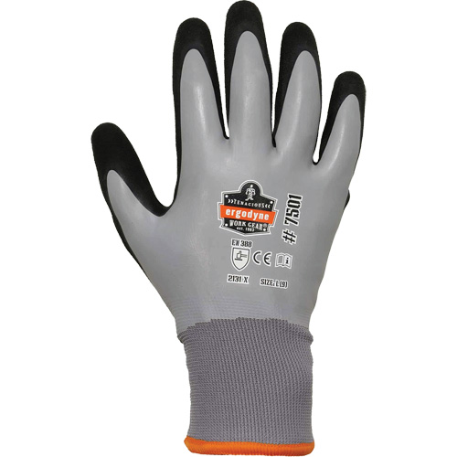 ProFlex 7501 Coated Waterproof Winter Work Gloves, Small, Nitrile/Latex Coating, 10/15 Gauge, Polyester Shell Rideout Tool & Machine Inc.