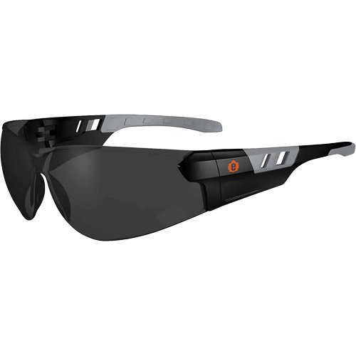 Lunettes de s&eacute;curit&eacute; sans monture Skullerz SAGA, Lentille Fum&eacute;e, Antibu&eacute;e/Anti-&eacute;gratignures, ANSI Z87+/R&eacute;pond ou surpasse la norme CSA Z94.3 Rideout Tool & Machine Inc.