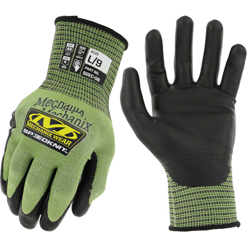 Gants r&eacute;sistants aux coupures SpeeKnit S2EC06, Taille Petit/7, Calibre 18, Rev&ecirc;tement Ur&eacute;thane, Enveloppe en PEHP/Tungst&egrave;ne, ASTM ANSI niveau A4/EN 388 niveau D Rideout Tool & Machine Inc.