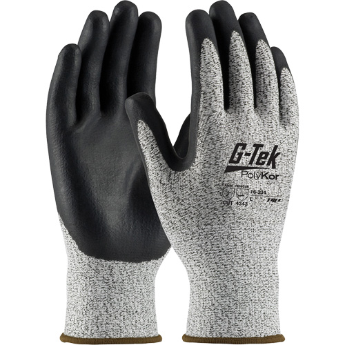 G-Tek&reg; Cut Resistant Gloves, Size X-Small, 13 Gauge, Nitrile Coated, PolyKor&reg; Shell, ASTM ANSI Level A2/EN 388 Level 3/EN 388 Level B Rideout Tool & Machine Inc.