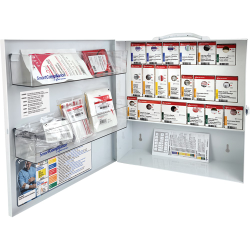 Armoire pour premiers soins SmartCompliance, R&eacute;pond &agrave; la norme CSA Z1220-17 type 2 environnements &agrave; faible risque, Petit (2-25 travailleurs) Rideout Tool & Machine Inc.