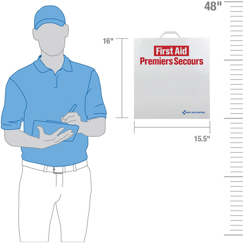 Armoire pour premiers soins SmartCompliance, R&eacute;pond &agrave; la norme CSA Z1220-17 type 2 environnements &agrave; faible risque, Moyen (26-50 travailleurs) Rideout Tool & Machine Inc.