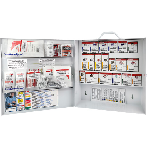 Armoire pour premiers soins SmartCompliance, R&eacute;pond &agrave; la norme CSA Z1220-17 type 2 environnements &agrave; faible risque, Moyen (26-50 travailleurs) Rideout Tool & Machine Inc.