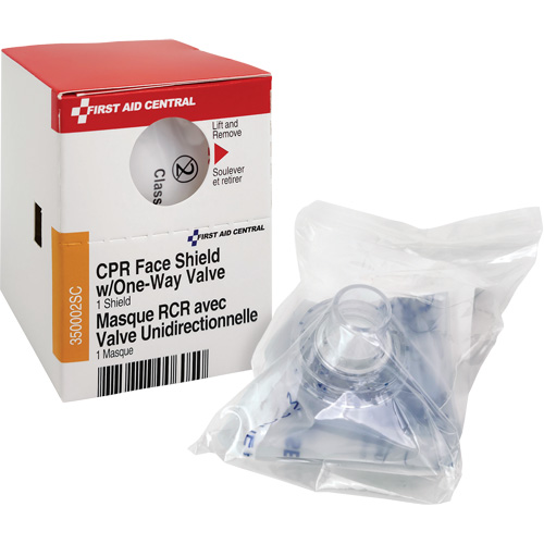 SmartCompliance&reg; Refill CPR Faceshield with One-Way Valve, Single Use Faceshield, Class 2 Rideout Tool & Machine Inc.
