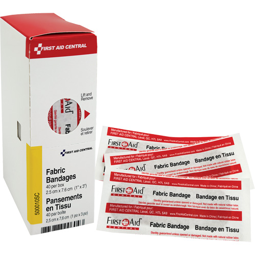 SmartCompliance&reg; Refill Adhesive Bandages, Rectangular/Square, 3", Fabric, Non-Sterile Rideout Tool & Machine Inc.